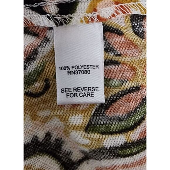 East 1946 Floral Wide Leg Pull-On Pants Multicolor Brown Size 18/20W - Picture 7 of 7